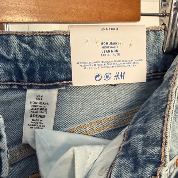 H&M Mom Jeans size 4 - NWT! - Picture 5 of 7